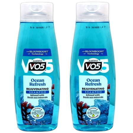 Alberto VO5 Ocean Refresh Revitalizing Shampoo Sea Minerals 15 Fl Oz (Pack of 2)