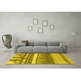 thumbnail image 3 of Ahgly Company Machine Washable Indoor Rectangle Abstract Yellow Contemporary Area Rugs, 5' x 8', 3 of 4