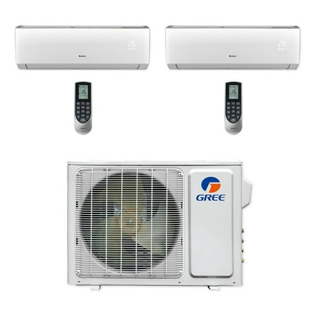 Gree MULTI18CVIR200 - 18,000 BTU Multi21+ Dual-Zone Wall Mount Mini Split Air Conditioner Heat Pump 208-230V