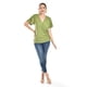 thumbnail image 5 of Blusa cruzada con botones Roman Fashion /Juvenil, 8074 (Verde militar) verde G, 5 of 6