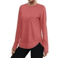 thumbnail image 2 of Besolor Women's Workout Tops Crewneck Long Sleeve Quick Dry UPF 50+ Sun Protection Shirts for Hiking Running, 2 of 8