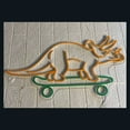 thumbnail image 5 of Handmadetneonsign Triceratops Dinosaur Skateboarding Neon Sign, Skateboard Wall Art Decor, Skateboard Player Room Wall Decor, 5 of 5
