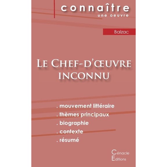 Fiche de lecture Le Chef-d'oeuvre inconnu de Balzac (Analyse littéraire de référence et résumé complet), (Paperback)