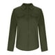 thumbnail image 5 of Tops de punto para mujer,Camisa informal de manga larga con botones para mujer, con dos bolsillos, poliéster, cuello vuelto, para uso diario y en casa, sopatenor, 5 of 7