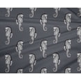 thumbnail image 4 of oneOone Polyester Lycra Fabric Sea Horse Block Print Fabric BTY 56 Inch Wide, 4 of 4