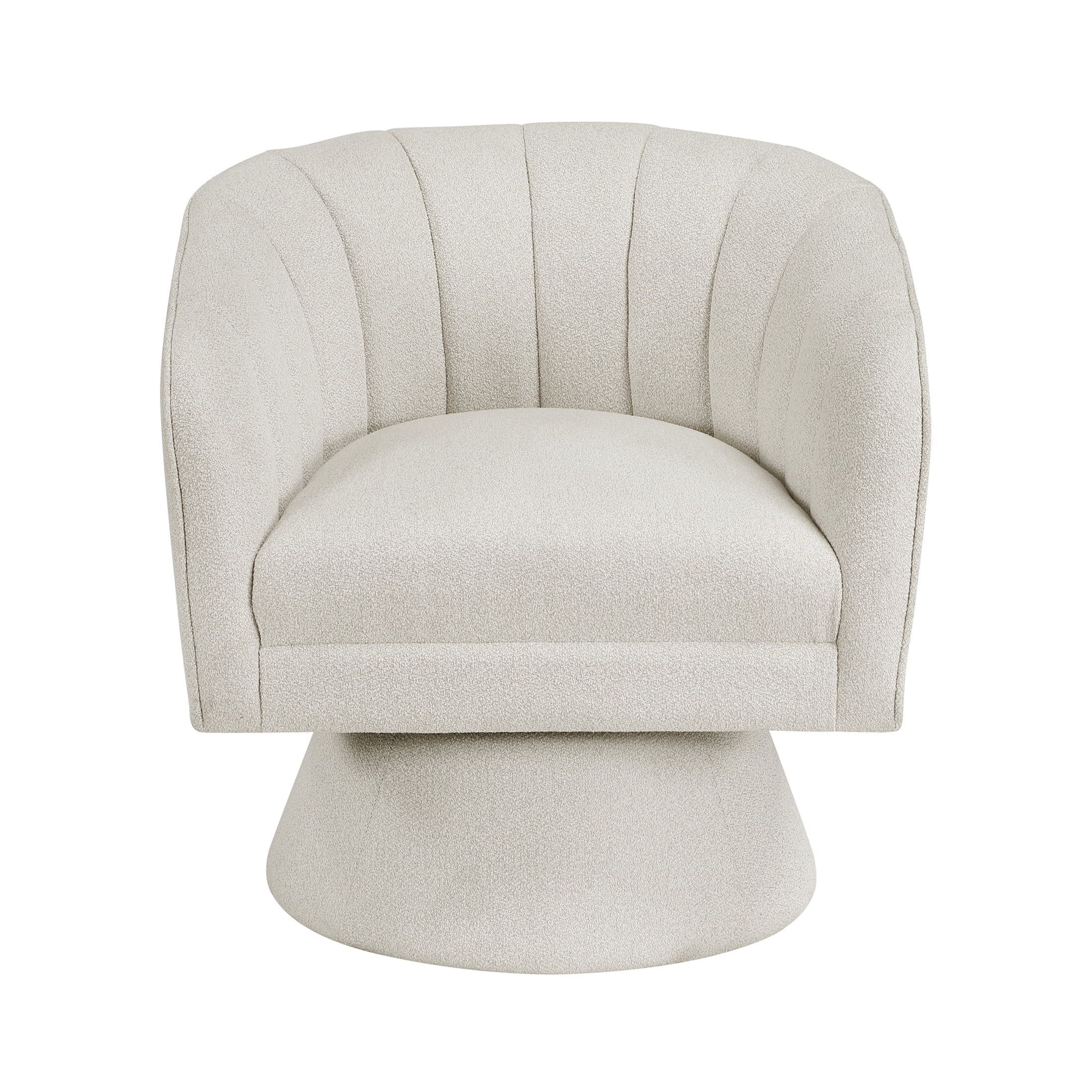 OakvillePark Liora Vale Boucle Swivel Barrel Chair, Beige