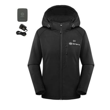 Storm Fit Convertible Jacket - ororo Women's Slim Fit Heated Jacket With Battery Pack and Detachable Hood
