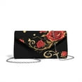 thumbnail image 7 of TSOVTHRID Red Rose Heart Print Evening Bag Clutch Purses for Women Formal Clutch Handbags Evening Party Handbag Leather Crossbody Bag for Wedding Cocktail Prom, Black, 7 of 7