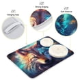 thumbnail image 4 of Wolf Head Blue Dish Drying Mat Dish Drainer Rack Mats Water Absorbent Non-Slip Easy Clean Heat Resistant for Kitchen Counter, 4 of 8