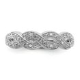 thumbnail image 5 of 925 Sterling Silver Polished Rhodium Plated Diamond Ring Size 8 Ring for Women - .02 dwt 1.96 cwt, 5 of 6