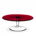 thumbnail image 2 of Red Plate With Clear Pedestal Cake Stand, 2 of 2