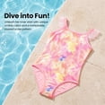 thumbnail image 5 of One Piece Mermaid Scale Print Swimwear Bikini Colorful Bathing Suits Cute Princess Beach Swimsuit Size 6T, 5 of 11