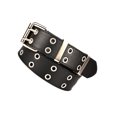 thumbnail image 1 of Monstrate Cinturón de mujer Cinturón de doble ojal Cinturón de aleación de cuero Jeans Ojal Cintura, Negro, Sin cadena Type4 NO4 Monstrate AP000175-05B, 1 of 6