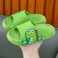 thumbnail image 2 of Yindaity Beach Shoes Slippers for Girls Boys, Kids Slides Sandals Shower Bathroom Non-Slip Open Toe Quick Drying Soft Comfy Cushion Platform Shoes Green,2, 2 of 4