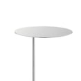 thumbnail image 3 of Benjara Frank 21" Side End Table- Oval Chrome Steel Top- Genuine Marble Base, 3 of 5