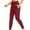Red, variant on LEBONYARD Trousers for Women Clearance,Women's High Waist Drawstring Running Fitness Pants Tight Leg Sports Pants Long Pants Navy S