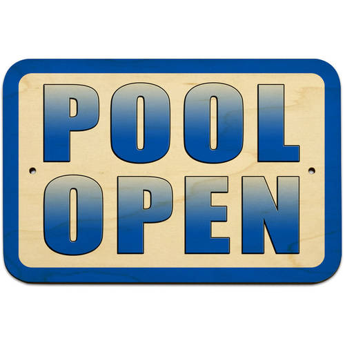 Pool Open Sign
