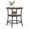thumbnail image 5 of CONCETTA 2-Tier Small Round Side Table, Bedside Nightstand with Sturdy 70lbs Top Capacity, End Table for Living Room, Bed Room & Small Spaces, Rustic, 5 of 10
