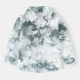 thumbnail image 7 of Toddler Baby Button Up Shirt for Boys Long Sleeve Collared Tie Dye Shirts Back to School Casual Spring Girls Tops, Light Gray, 5 Years, 7 of 7