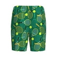 thumbnail image 5 of Easygdp Tennis Rackets and Balls Men's Short Pajama Pants, Sleep Shorts, Household Pants, Casual Pants with Pockets - Small, 5 of 9