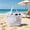 Gray-GY, variant on MMJ Mesh Beach Bag Portable Shoulder Tote 16.14x6.69x10.63in Small Folding Shopping Bag Travel Storage