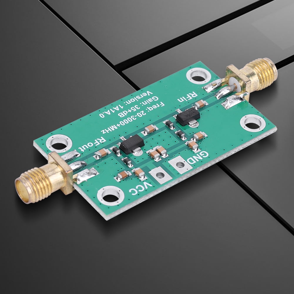 0.1-2000MHz Broadband RF Amplifier Module – Low Noise LNA SPF5189 – 60dB Gain, 6-12V/5V – FM Amp