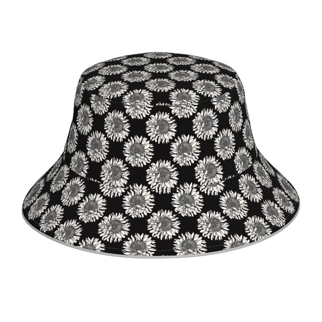 Balery White Sunflowers Sombreros para el sol para hombre y mujer, sombrero de pescador con UPF 50+