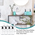 thumbnail image 4 of Eccliy 30 Pack 8 oz Clear Empty Lotion Bottles Plastic Pump Bottles Hand Dish Dispenser Round Containers Refillable Container Black White Pumping for Shampoo Conditioner, 4 of 7