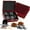 Red, variant on PatungKu Delicate Whiskeys Gifts Set Including Crystal Glasses Ice Stone And Strategy Game Box Whiskeys Cooling Stone Set