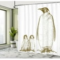 thumbnail image 5 of Ambesonne Animal Shower Curtain, King and Penguin, 69"Wx70"L, Olive Green, 5 of 5