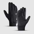 thumbnail image 1 of Irfora Hombres Mujeres Guantes de ciclismo de invierno Tres dedos Pantalla táctil Fleece A prueba de viento Impermeable Guantes deportivos cálidos para exteriores Irfora Guantes de ciclismo, 1 of 7