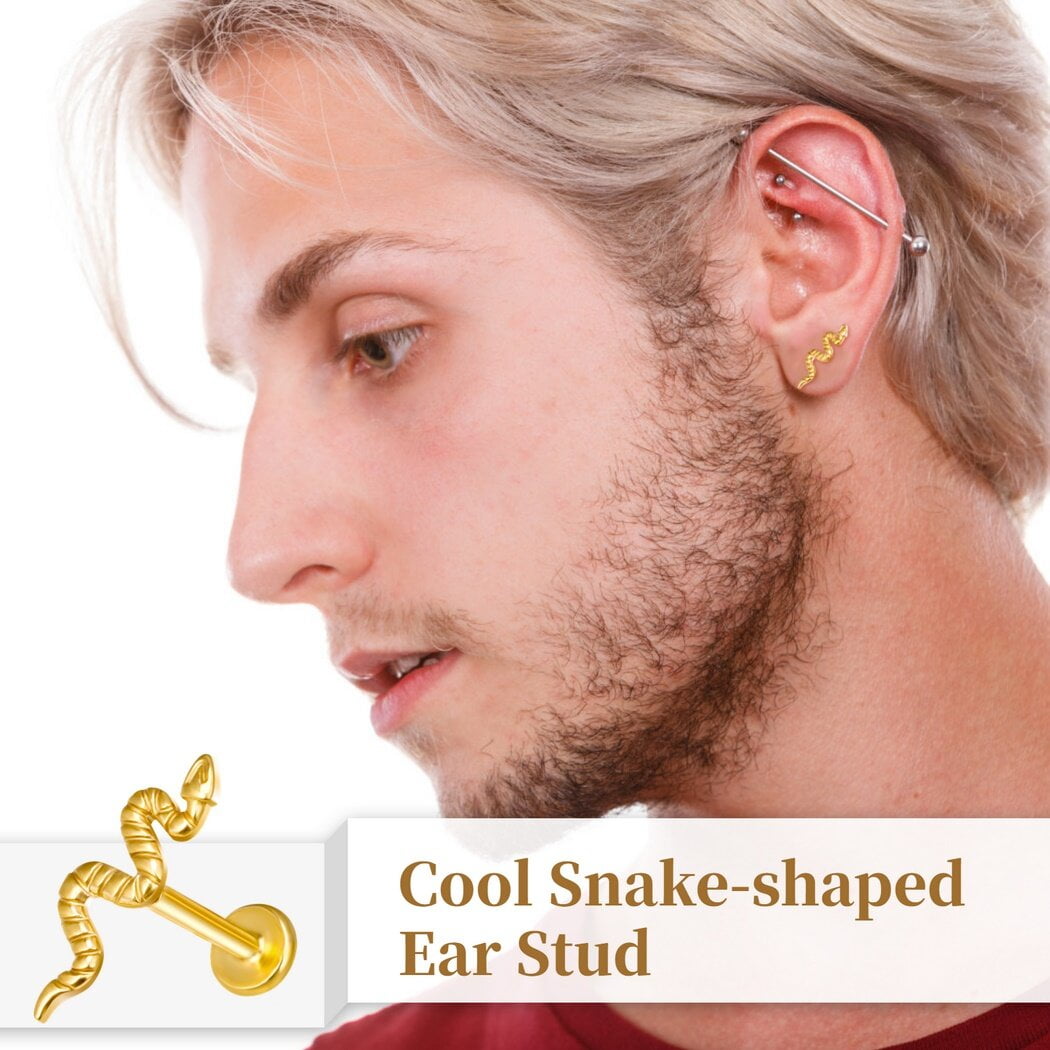 Piercing Jewelry for Lobe Tragus Helix Titanium Hypoallergenic Cartilage Earring Internally Threaded Nickel Free Flat Back Stud Walmart