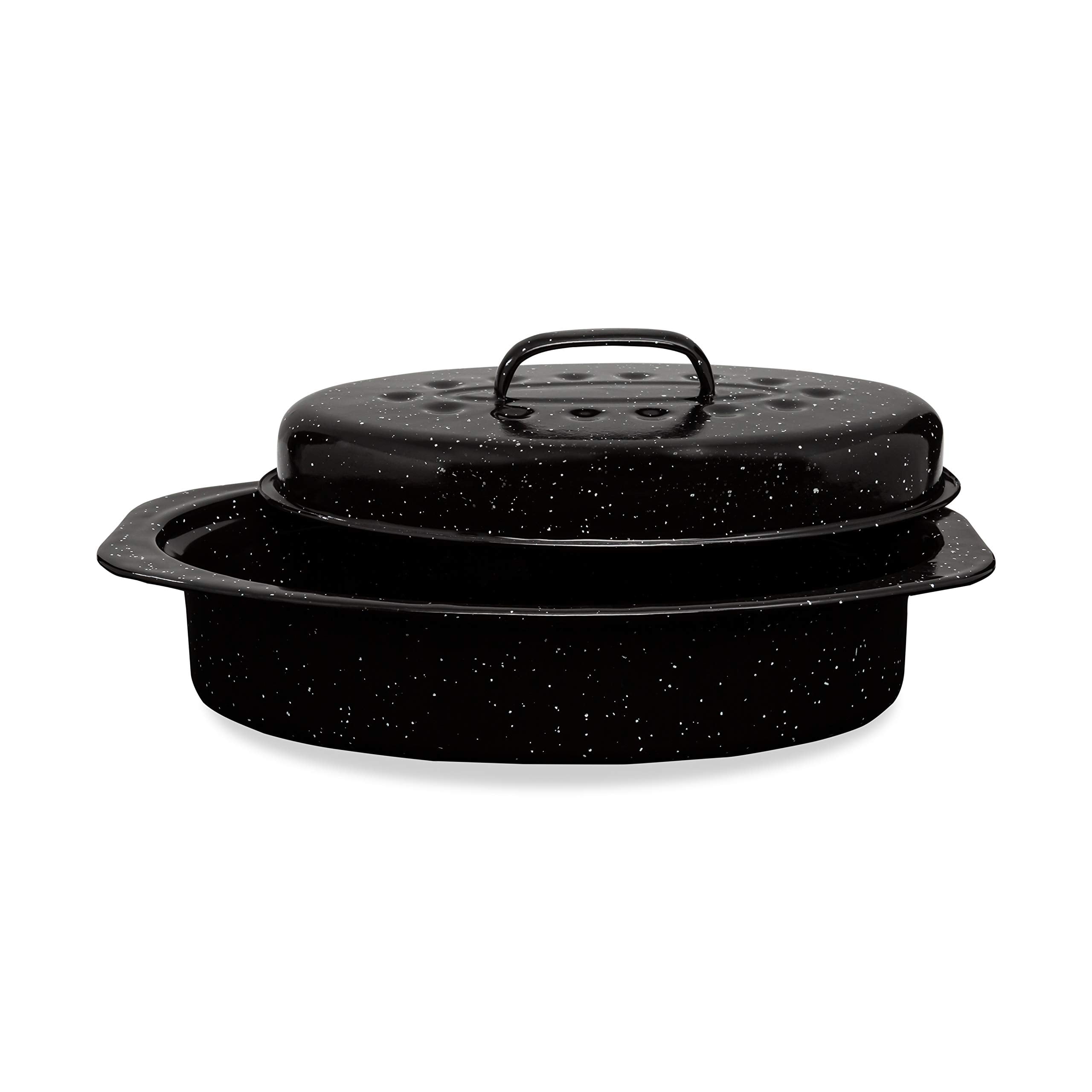 Home & Garden Cookware Granite Ware Covered Oval Roaster Roasting Pan
