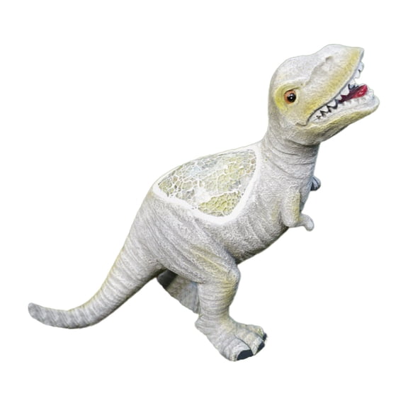 Solar Resin Dinosaur Garden Ornament Glowing Outdoor Decoration for Patio, Yard, and Garden Handcrafted Lifelike Statue with Solar LED Lights