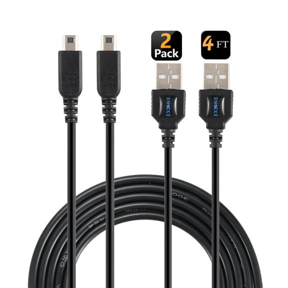 2pc  1.2m black 3DS USB Charger Cable, Power Charging Lead for Nintendo New 3DS XL/New 3DS/ 3DS XL/ 3DS/ New 2DS XL/New 2DS/ 2DS XL/ 2DS/ DSi