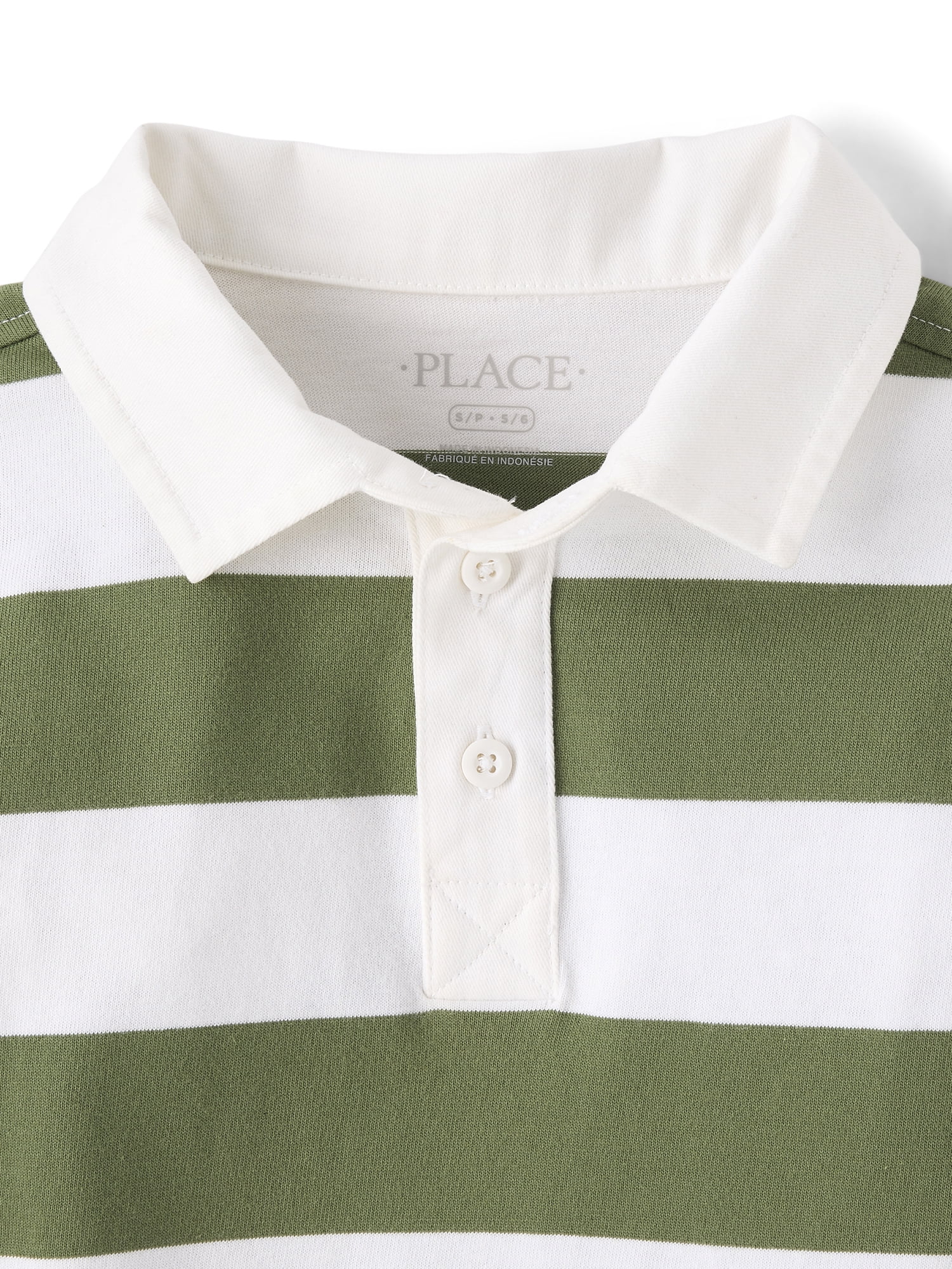 The Children's Place Boys Long Sleeve Striped Rugby Polo, Sizes XS-XXL