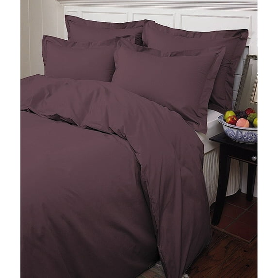 Warm Things Home 200 Egyptian Cotton Percale Duvet Cover Purple / Twin