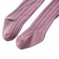 thumbnail image 7 of Toddler Girls Tights Baby Seamless Knit Cotton Leggings Pantyhose Cable Knit Cozy Leggings Pants Stockings for Gir Loose Fitting Pants Purple 4-6Y, 7 of 7