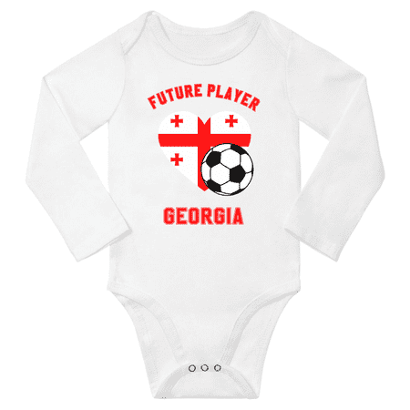 

Future Georgia Soccer Player Baby Long Slevve Romper (White 12-18 Months)