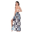 thumbnail image 3 of FORMRS Womens Beach Sarong Semi-Sheer Bikini Wrap Skirt Swimsuit Cover-ups, Blue and White Cat, 3 of 7
