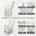 thumbnail image 5 of Innovaze Wooden Patio Glider for One Person with Cupholders, Heavy Duty 600 lbs, All-Weather Resistant, Pack of Two, Brown, 5 of 9