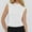 White, variant on TIANZEN Women's Summer Semi High Neck Solid Color Slim Fit Sleeveless Girl Style Vest Shirts Women Loose 3x Top All Lace Top