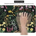thumbnail image 6 of Botanical Colorful Flowers Gaming Desk Mat, Blooming Herb Floral Plants XXL Large Mouse Pad, Computer Mat for Desk, Accessory Decor Gift - 35.4 x 15.7 Inch, Vintage Flowers Black, 6 of 6
