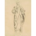thumbnail image 3 of John Singer Sargent 11x14 Black Modern Framed Museum Art Print Titled - Study for ‘Dogma of the Redemption - Frieze of Angels’ (Recto) (1895-1903), 3 of 5