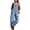 Blue, variant on Womens Denim Overalls Loose Fit Barrel Leg Adjustable Strap Hip Hop Jean Jumpsuits