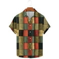 thumbnail image 2 of ZQUUVOU Mens Short Sleeve Button Down Vintage Plaid Shirts Casual Regular Fit Plaid Shirts Collar Summer Beach Shirts C-Multicolor, 2 of 5