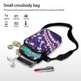 thumbnail image 7 of HELLHERO Birthday Holiday Gift Lightweight Adjustable Shoulder Strap Crossbody Bag Stylish for Outdoor Travel Daily Use, Purple Geometric Floral, 7 of 7
