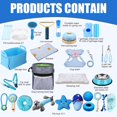 thumbnail image 5 of 50 Pcs Puppy Supplies Starter Kit for Small Dogs Puppy Essentials Includes Leash, Bowls, Teeth Brushes, Water Bottle, and More Accessories for Dogs Pet Day Welcome Gift(Blue), 5 of 13