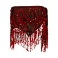 thumbnail image 4 of EDFBUYKRS Female Skirts Plus Size Mini Skirt 3X Sequin Fringe Women's Nightclub Skirt Skirt Stage with Sparkly Sparkly Fashion Skirt, 4 of 4