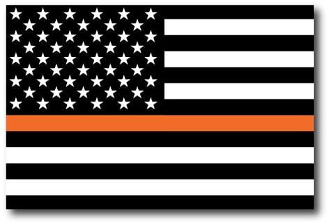 THIN ORANGE LINE AMERICAN FLAG SEARCH AND RESCUE EMS Window Decal/Sticker 